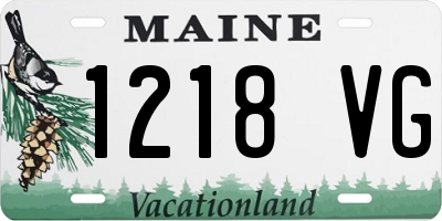 ME license plate 1218VG
