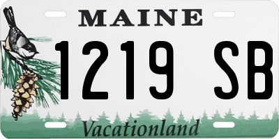 ME license plate 1219SB