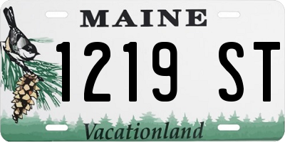 ME license plate 1219ST