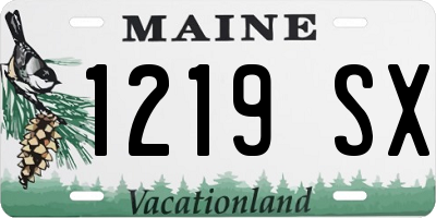 ME license plate 1219SX