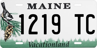 ME license plate 1219TC
