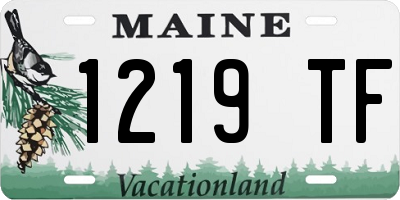 ME license plate 1219TF