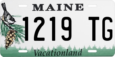 ME license plate 1219TG