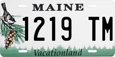 ME license plate 1219TM