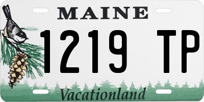 ME license plate 1219TP