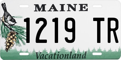 ME license plate 1219TR