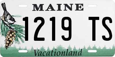 ME license plate 1219TS