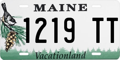 ME license plate 1219TT