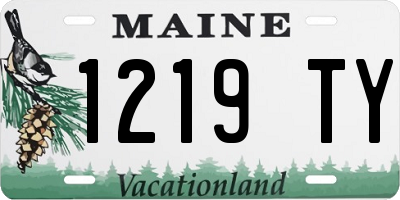 ME license plate 1219TY