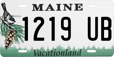 ME license plate 1219UB