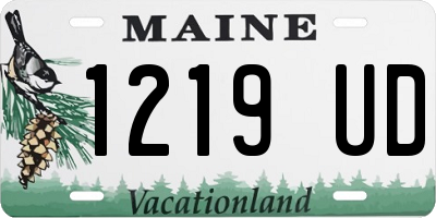 ME license plate 1219UD