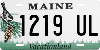 ME license plate 1219UL