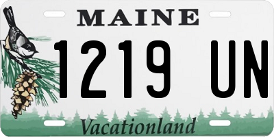 ME license plate 1219UN
