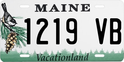 ME license plate 1219VB