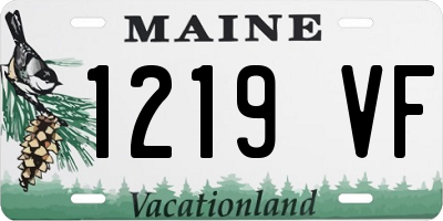 ME license plate 1219VF