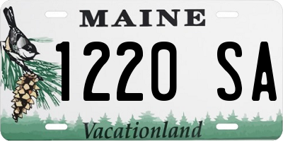 ME license plate 1220SA