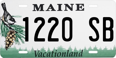 ME license plate 1220SB