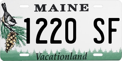 ME license plate 1220SF