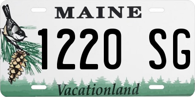 ME license plate 1220SG