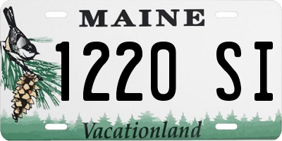 ME license plate 1220SI