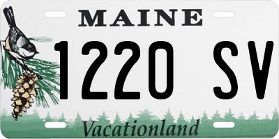 ME license plate 1220SV