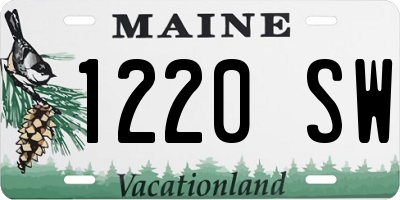 ME license plate 1220SW