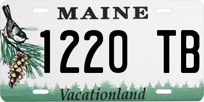 ME license plate 1220TB