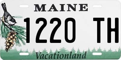 ME license plate 1220TH