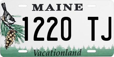 ME license plate 1220TJ