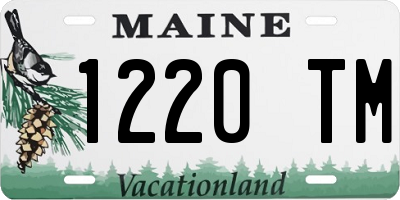 ME license plate 1220TM