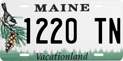 ME license plate 1220TN