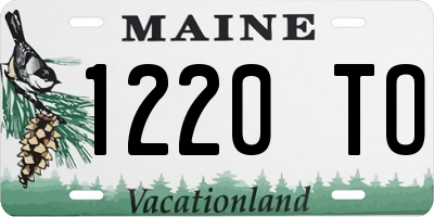 ME license plate 1220TO