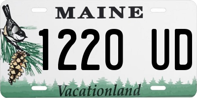 ME license plate 1220UD