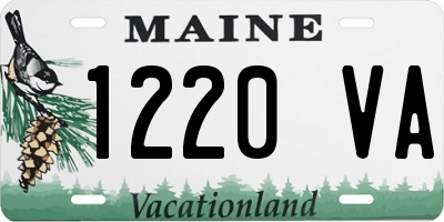 ME license plate 1220VA