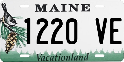 ME license plate 1220VE