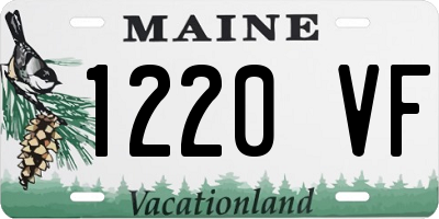 ME license plate 1220VF