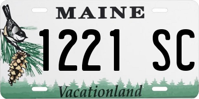 ME license plate 1221SC