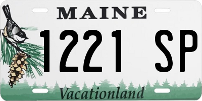 ME license plate 1221SP