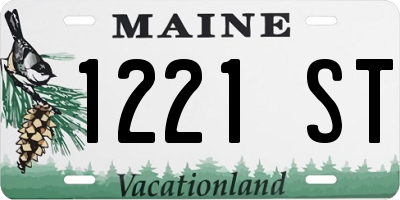 ME license plate 1221ST