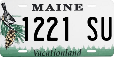 ME license plate 1221SU