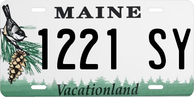 ME license plate 1221SY