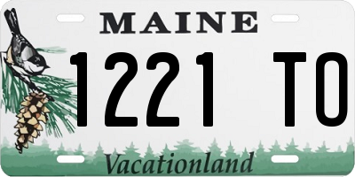 ME license plate 1221TO