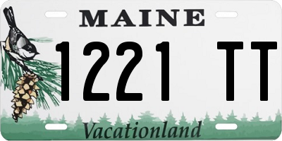 ME license plate 1221TT
