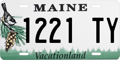 ME license plate 1221TY