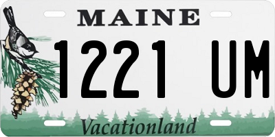 ME license plate 1221UM