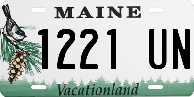 ME license plate 1221UN