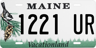 ME license plate 1221UR