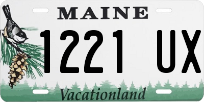 ME license plate 1221UX