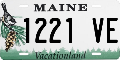 ME license plate 1221VE