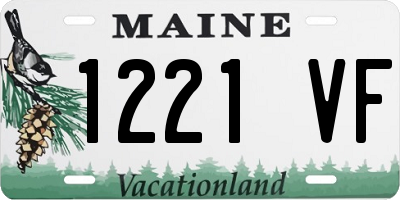 ME license plate 1221VF